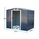 10 X 8/6 X 8 Ft Metal Garden Shed Apex Roof Sliding Door Storage Free Base Uk