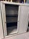 10x Bisley Tambour Sliding Door Metal Office Storage Cabinets+2shelves 100x100cm