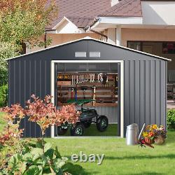 11FT x 8FT Garden Storage Shed Large Utility Storage House withSliding Door