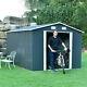 12ft X10ft Outdoor Storage Shed Bikes Tool Utility Storage House With Sliding Door