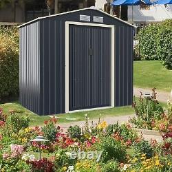 213cmx127cm Outdoor Storage Shed Large Utility Storage House with Sliding Door