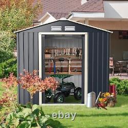 213cmx127cm Outdoor Storage Shed Large Utility Storage House with Sliding Door