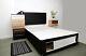 2ft6 3ft 4ft 4ft6 5ft Divan Bed Base In Black Storage Headboard Mattress