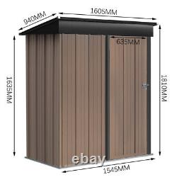 3X5ft Garden Metal Shed Outdoor Backyard Storage Unit Organiser with Sliding Door