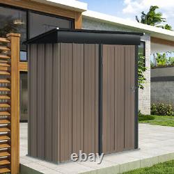 3X5ft Garden Metal Shed Outdoor Backyard Storage Unit Organiser with Sliding Door