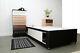 3ft Standard Single Divan Bed Base In Black With Sliding Doors Storage