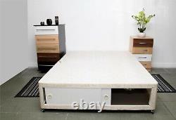 4ft 4ft6 5ft Divan Bed Base. Cream or Black, Storage, Headboard