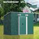 4x6ft Outdoor Storage Shed Double Sliding Door Vents Garden Shed Tool Bike Shed