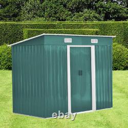 4x6ft Outdoor Storage Shed Double Sliding Door Vents Garden Shed Tool Bike Shed