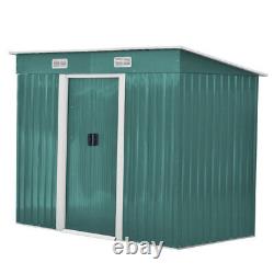 4x6ft Outdoor Storage Shed Double Sliding Door Vents Garden Shed Tool Bike Shed