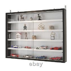 5 Tier Floating Wall Shelves Wall Mounted Display Cabinet Collector Storage Unit