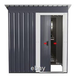 5 x 3FT Garden Shed Metal Pent Roof Outdoor Storage Box Tools Organizer Sheds UK