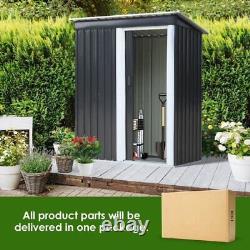 5 x 3FT Garden Shed Metal Pent Roof Outdoor Storage Box Tools Organizer Sheds UK