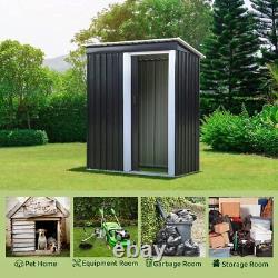 5 x 3FT Garden Shed Metal Pent Roof Outdoor Storage Box Tools Organizer Sheds UK