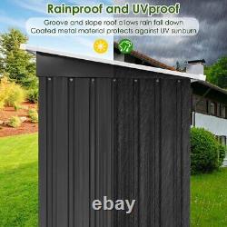 5 x 3FT Garden Shed Metal Pent Roof Outdoor Storage Box Tools Organizer Sheds UK