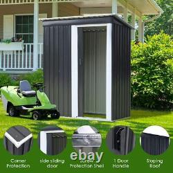 5 x 3FT Garden Shed Metal Pent Roof Outdoor Storage Box Tools Organizer Sheds UK