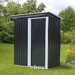 5 x 3FT Garden Shed Metal Pent Roof Outdoor Storage Box Tools Organizer Sheds UK