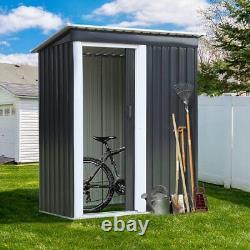 5 x 3FT Garden Shed Metal Pent Roof Outdoor Storage Box Tools Organizer Sheds UK