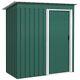 5 X 3ft Garden Storage Shed Sliding Door Sloped Roof Tool Green