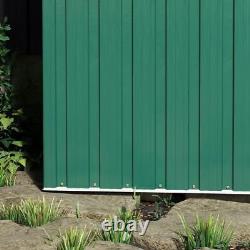 5 x 3ft Garden Storage Shed Sliding Door Sloped Roof Tool Green