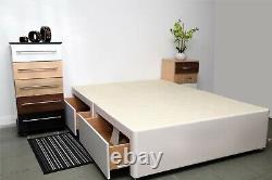 5ft King Size Divan Bed Base. Choose Colour, Storage, Headboard