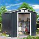 6.9ft X 4.1ft Outdoor Storage Shed Large Tool Utility Storage House Sliding Door