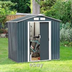 6.9FT x 4.1FT Outdoor Storage Shed Large Tool Utility Storage House Sliding Door
