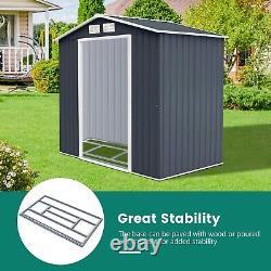 6.9FT x 4.1FT Outdoor Storage Shed Large Tool Utility Storage House Sliding Door