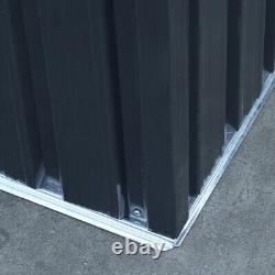 6x8 Metal Garden Shed Sliding Door Building Tool Box Steel Storage House Outdoor