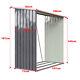 6x8ft Bike Tool Room Sliding Door Metal Garden Shed All-weather Free Foundation