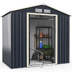 7FT x 4.3FT Outdoor Storage Shed Large Tool Utility Storage House WithSliding Door