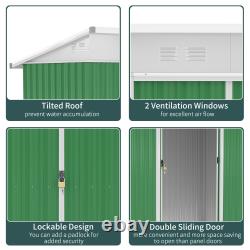 7.5 x 4.3ft Garden Storage Shed with Sliding Door Ventilation Window Sloped Roof