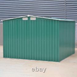 8X8FT Galvanised Garden Storage Shed Chest Box with Sliding Door Free Foundation