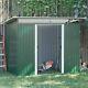 8.5 X 4ft Garden Shed Storage Tool Organizer With Sliding Door Vent Green