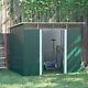 8.5 X 6ft Garden Shed Storage Tool Organizer With Sliding Door Vent Green