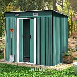 8 x4ft Outdoor Garden Shed Storage Tool Utility Organizer with Sliding Door Vent
