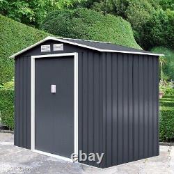 9 FT x 6 FT Outdoor Storage Shed Large Organizer House Double Sliding Door