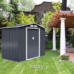 9 FT x 6 FT Outdoor Storage Shed Large Organizer House Double Sliding Door