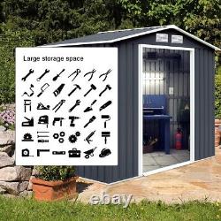 9 FT x 6 FT Outdoor Storage Shed Large Organizer House Double Sliding Door