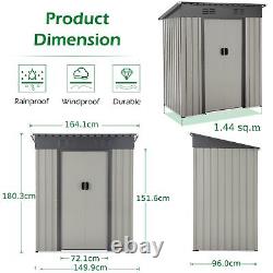 AECOJOY Outdoor Metal Shed Storage Tool Garden Shed Clearance for Yard