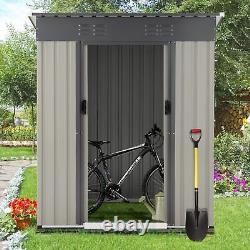 AECOJOY Outdoor Metal Shed Storage Tool Garden Shed Clearance for Yard