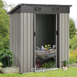 AECOJOY Outdoor Metal Shed Storage Tool Garden Shed Clearance for Yard