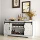 Barn 2 Sliding Doors Bar Cabinet Home Buffet Farmhouse Storage Cabinet Tv Stand