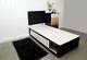 Black Divan Base With Storage In 2ft6,3ft, 4ft, 4ft6,5ft Sizes Headboard