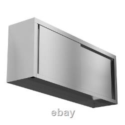 Catering Kitchen Stainless Steel Wall Cabinet Storage Cupboard Shelf 150x35x60cm