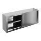 Catering Stainless Steel Kitchen Wall Cabinet Cupboard Storage Shelf 150x35x60cm