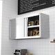 Double Layer Stainless Steel Wall Hanging Kitchen Storage Cabinet Withsliding Door