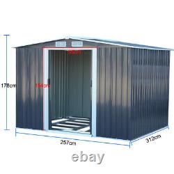 Extra Large Tool Box 10x8ft Sliding Door Outdoor Storage Steel Garden Shed Apex