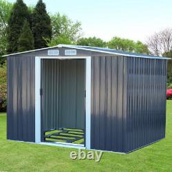 Extra Large Tool Box 10x8ft Sliding Door Outdoor Storage Steel Garden Shed Apex