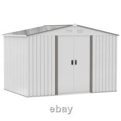 Garden Shed Storage Large Yard Store Sliding Door Metal Roof Tool Box